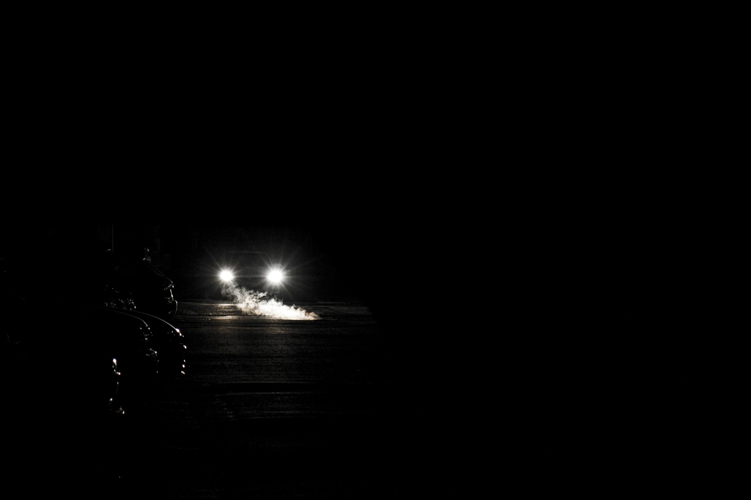 Moody night street scene